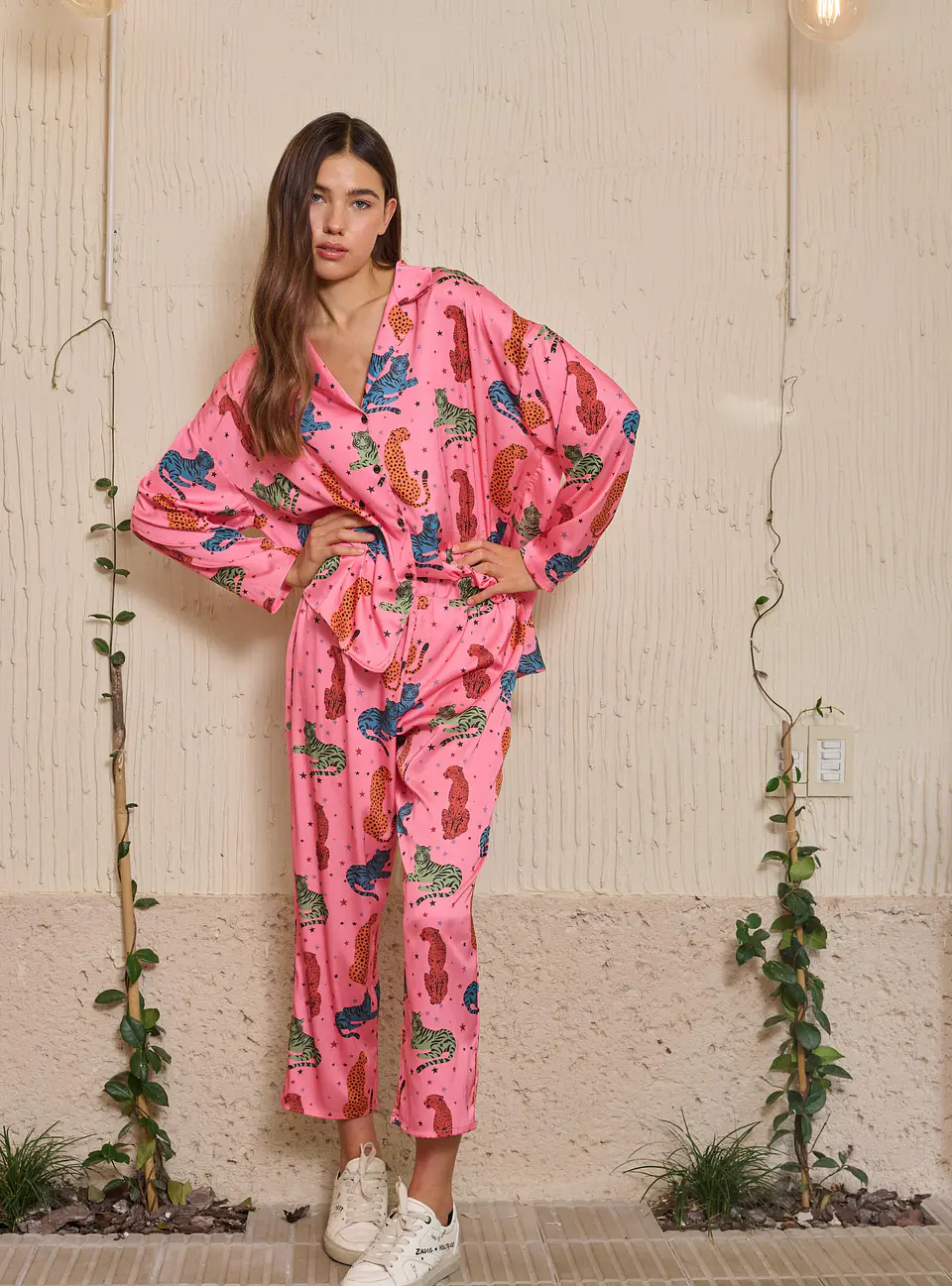 Pijama Olive Punalu Fucsia Camisa/Pantalón 3
