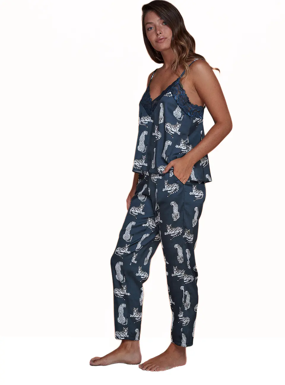 Pijama Camille Milos Azul Top/Pantalón 1