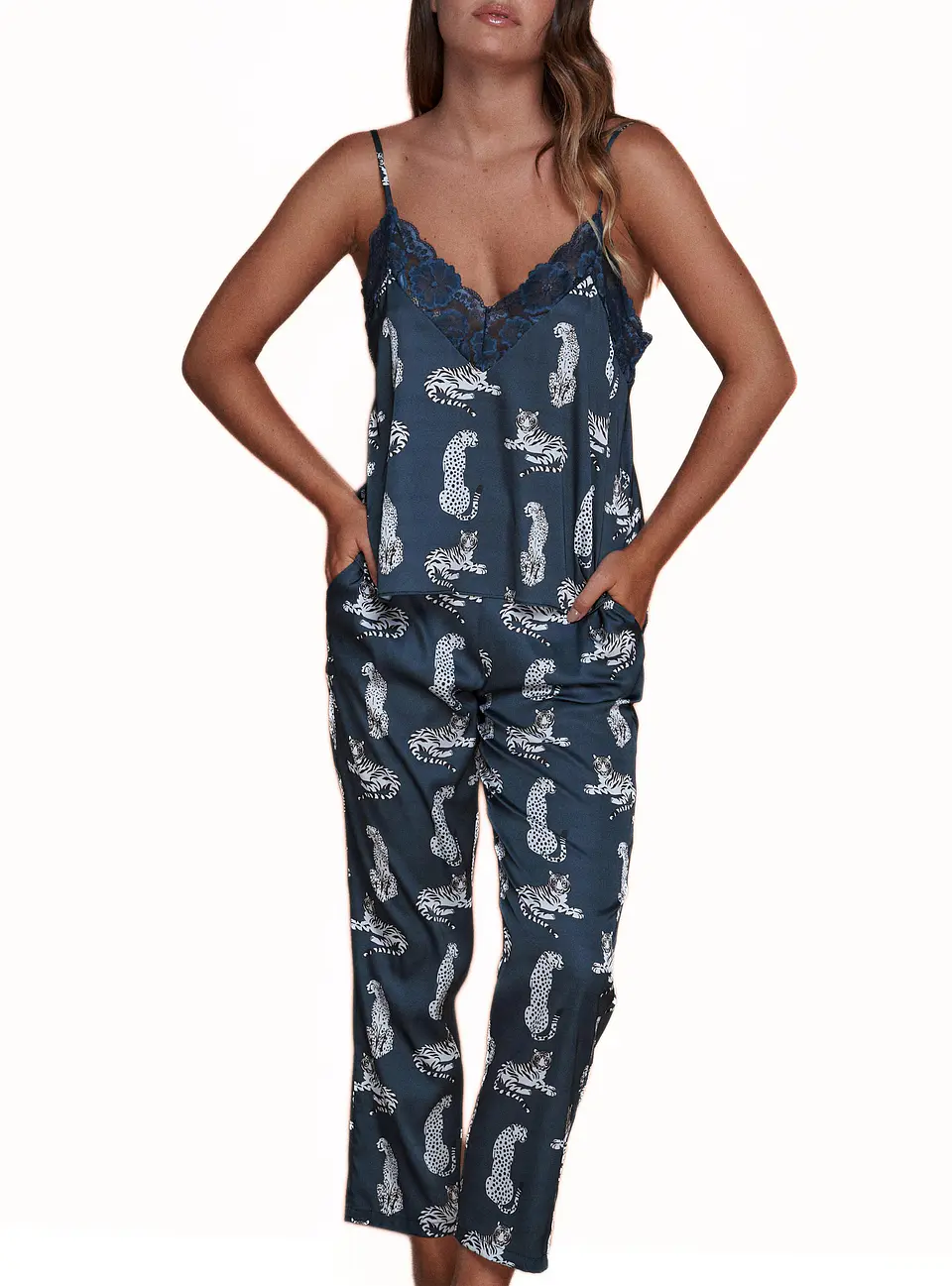 Pijama Camille Milos Azul Top/Pantalón 2