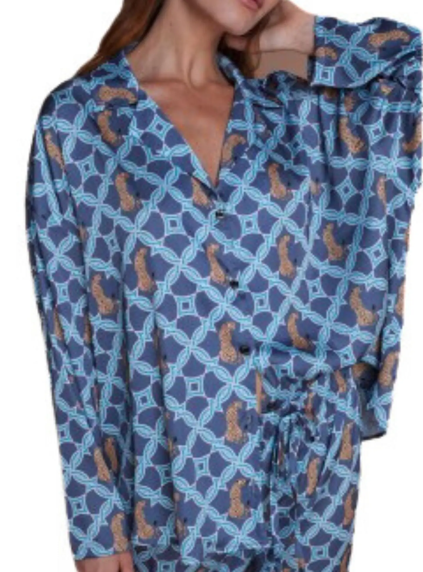 Pijama Olive Saona Azul Camisa/Pantalón 1