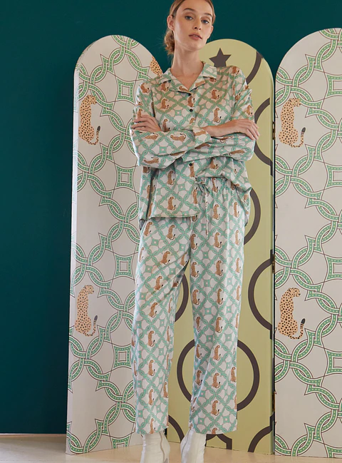 Pijama Olive Saona Gris Camisa/Pantalón