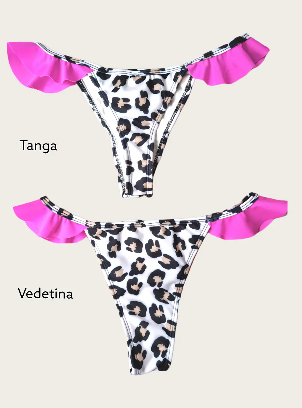 Bikini Malasia Animal Print con fucsia - Tanga 6