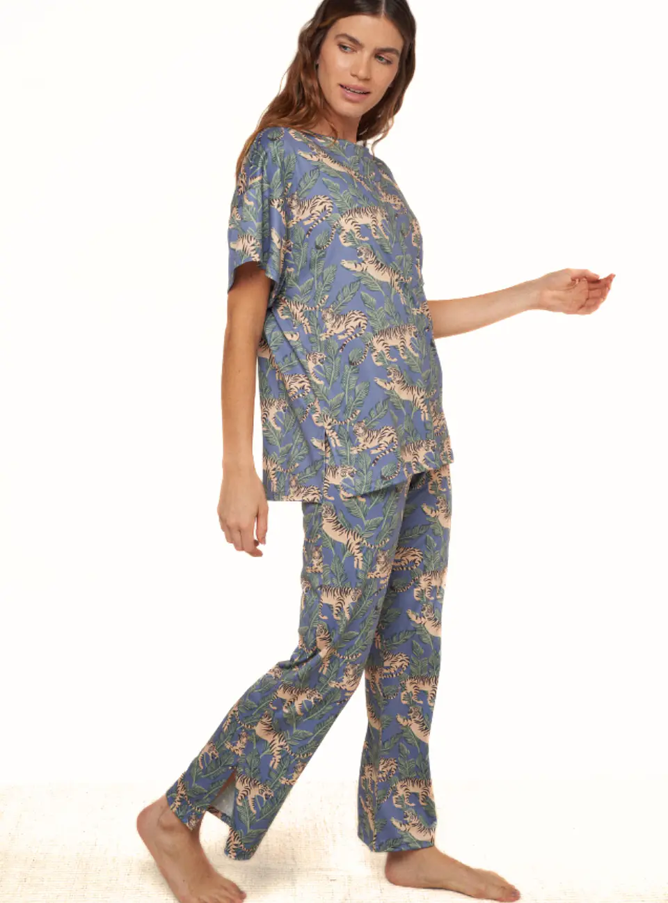 Pijama Emilia Ibiza Azul Polera/Pantalón 2