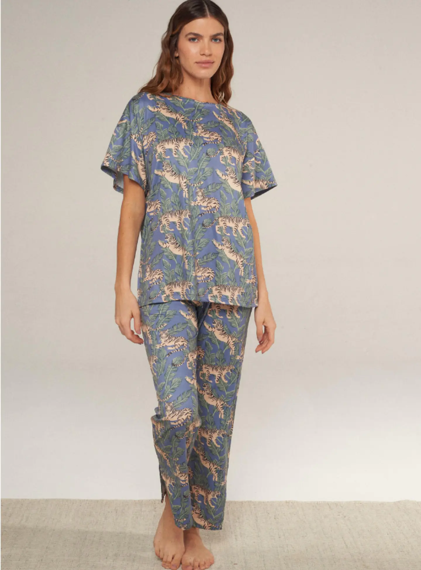 Pijama Emilia Ibiza Azul Polera/Pantalón 3