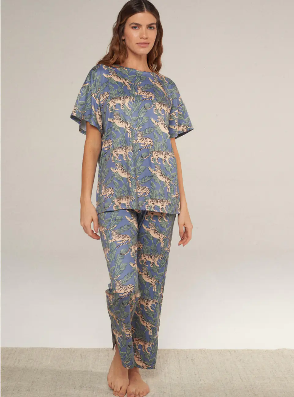 Pijama Emilia Ibiza Azul Polera/Pantalón 3