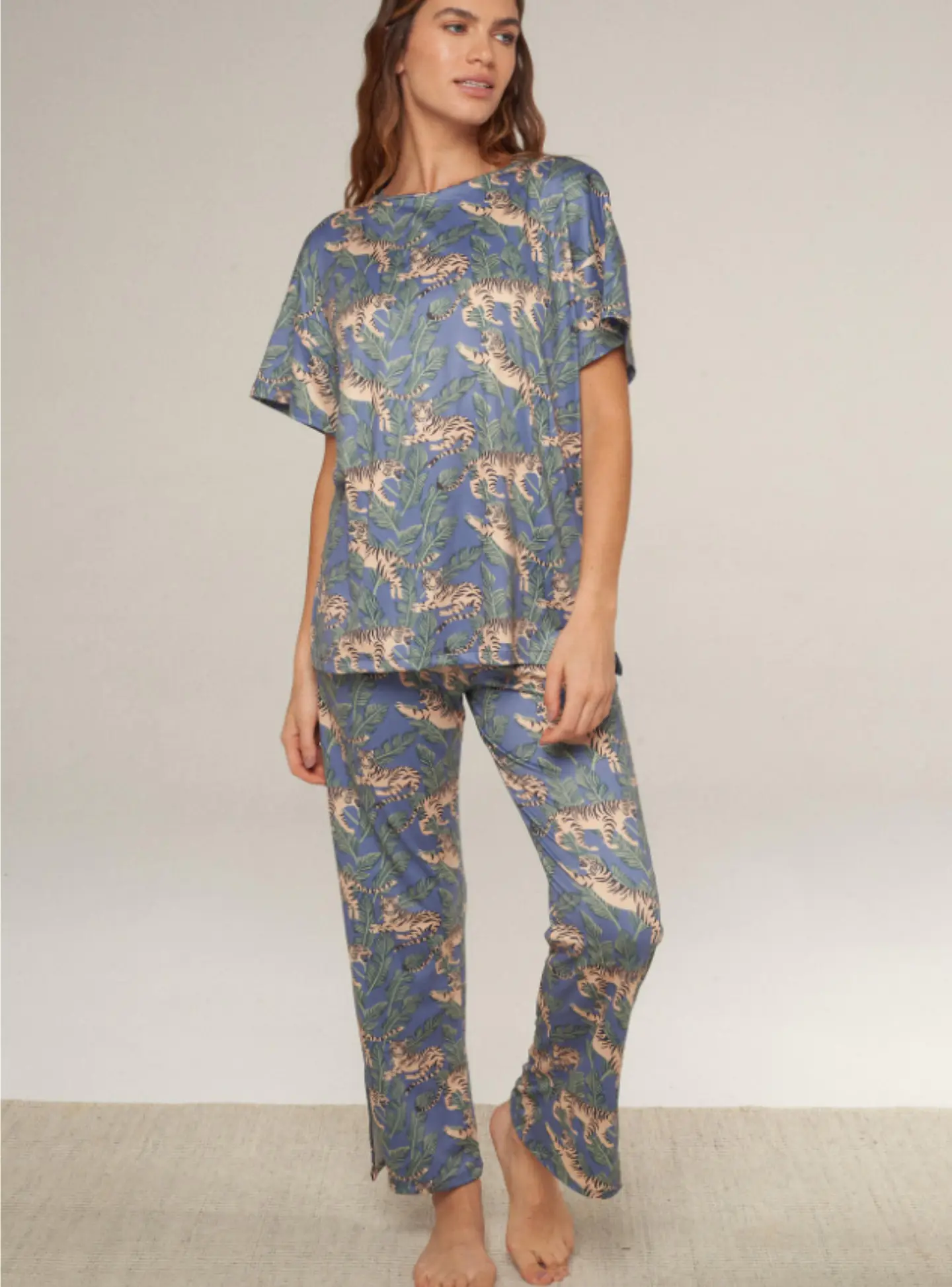 Pijama Emilia Ibiza Azul Polera/Pantalón 4