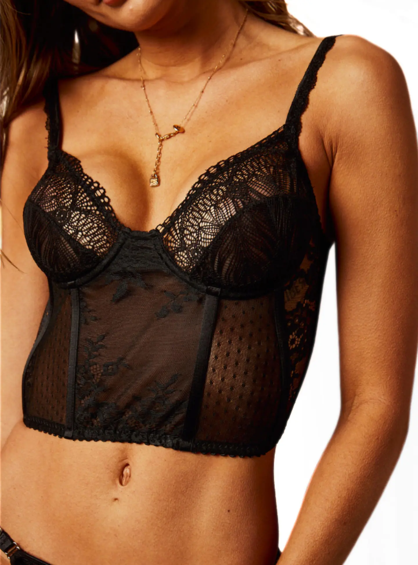 Conjunto Corset Night & Sexy Naomi Negro 2