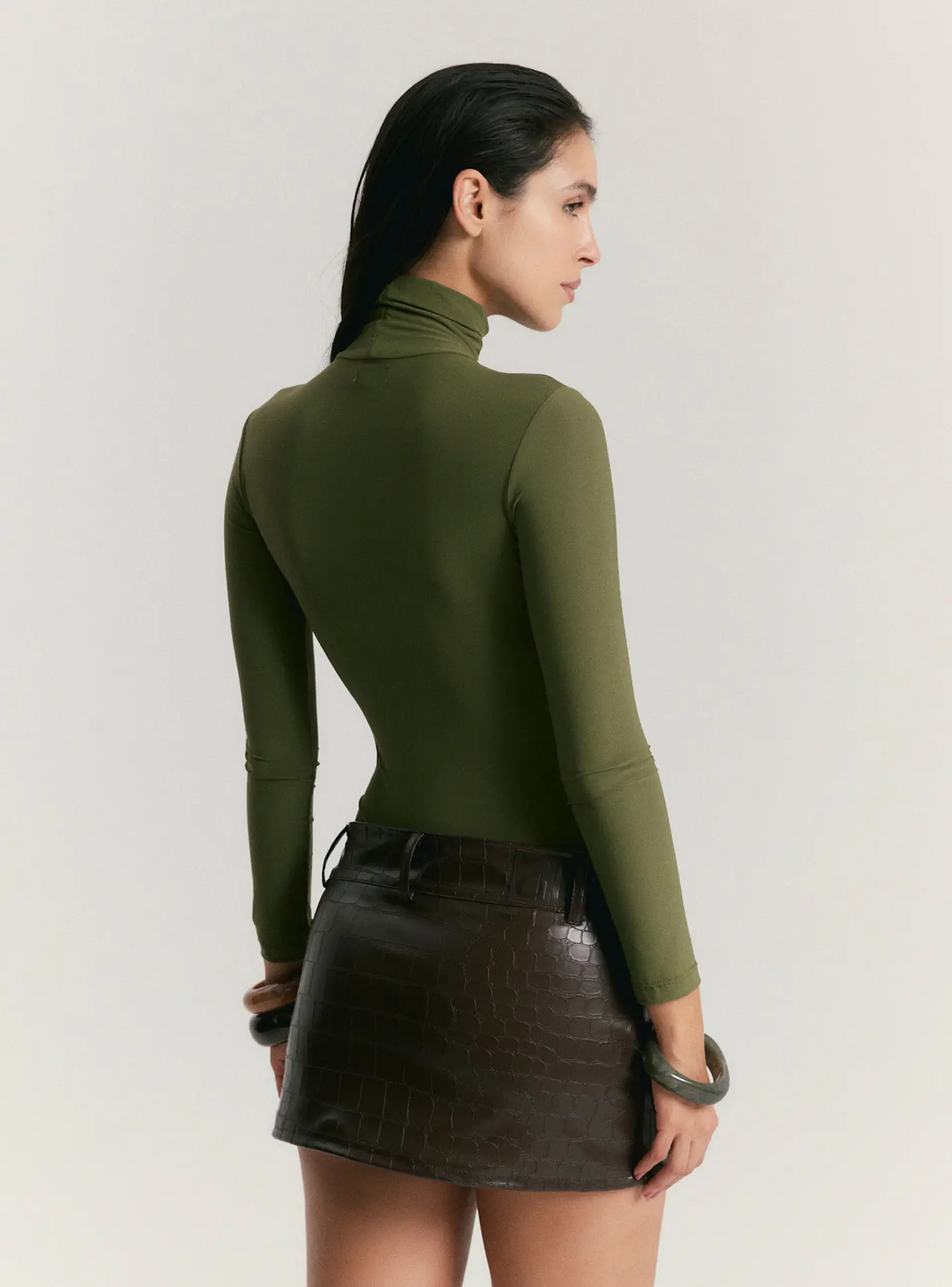 Falda Croco Chocolate 2