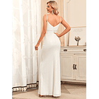 Vestido de Novia Civil Gala con Lentejuelas blanco 2