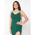 Vestido espalda descubierta Fiesta Gala Graduación Verde 3