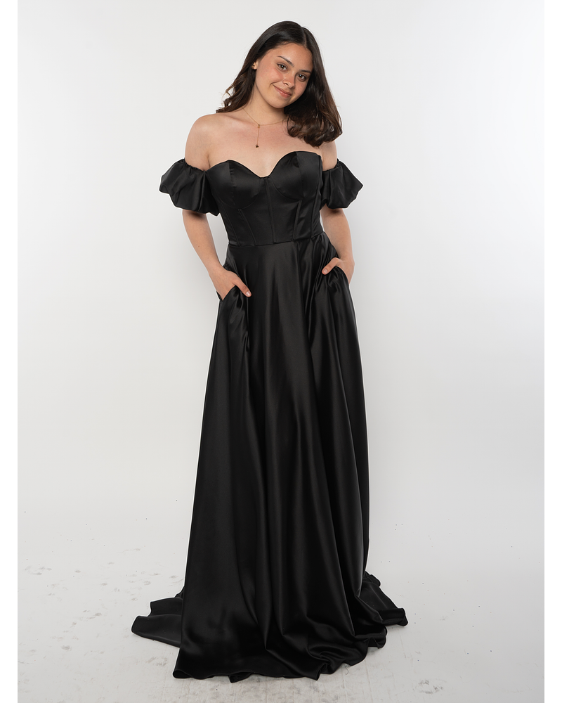 Vestido de Fiesta para Gala Noche y Graduación Negro