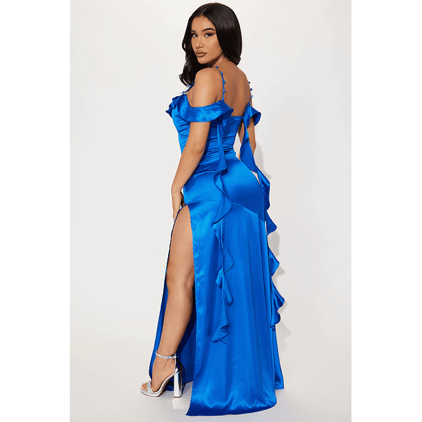 Vestido de Fiesta Gala Noche para Graduación Azul 3