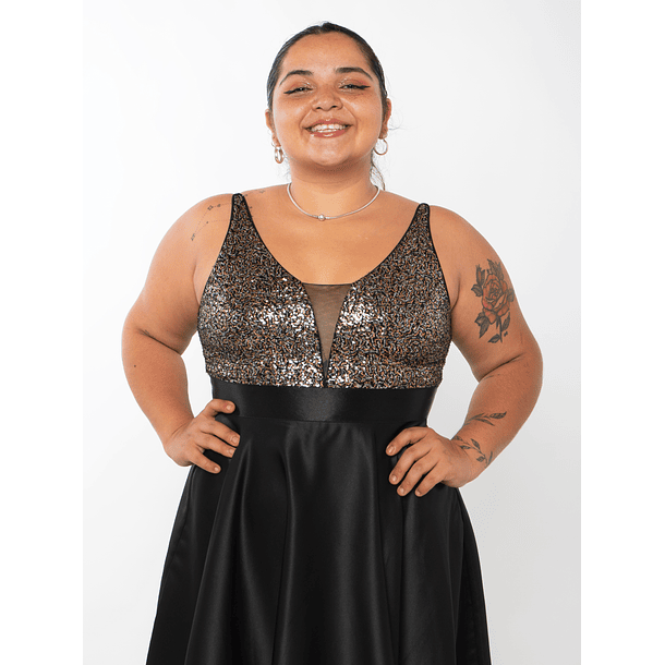 Vestido de Fiesta Gala Asimétrico Plus Size  3