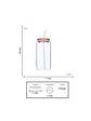 Vaso de vidrio y bambú 500 ml- Nagomi - Miniatura 2
