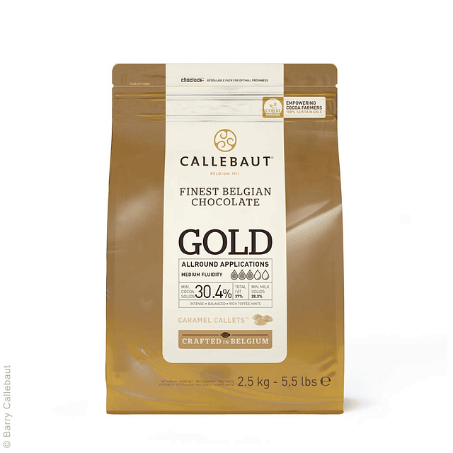 Chocolate Callebaut Gold 2,5 Kg.