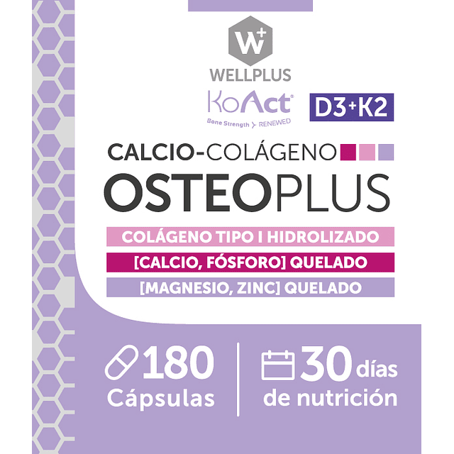 Wellplus Osteoplus Colageno Tipo I Quelado Con Calcio
