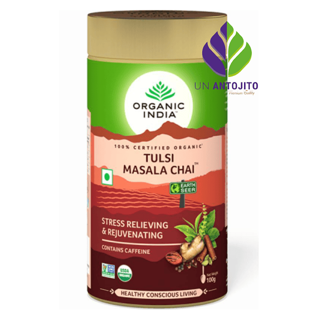 Te Tulsi Masala Chai Organico En Hojas 100 Grs Organic India