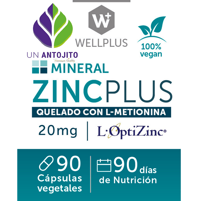 Wellplus Zinc Plus Mineral Quelado Metionina