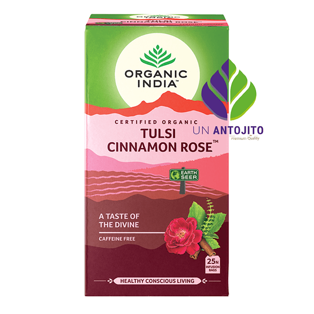 Te Organico Tulsi Cinnamon Rose Organic India