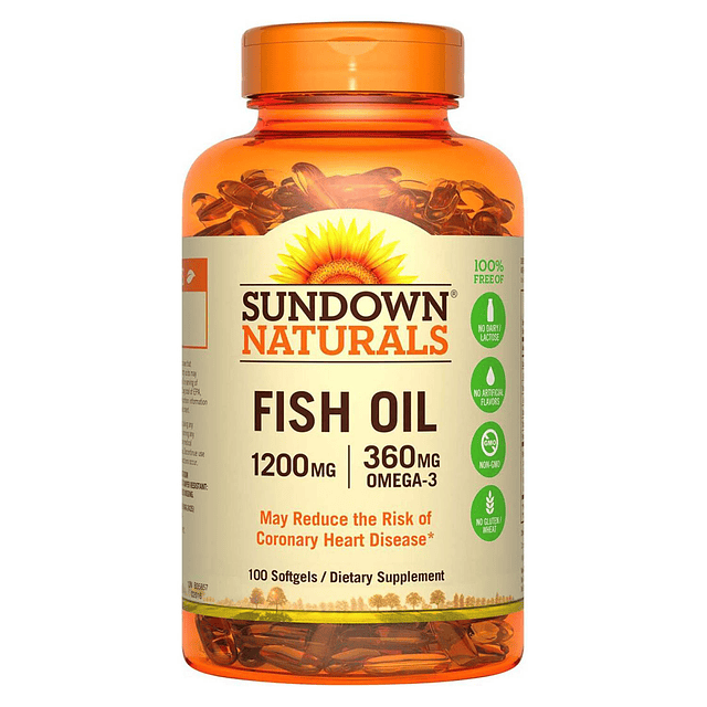 Extra Strength Fish Oil 1200 Mg Sundown Aceite Pescado 100u.