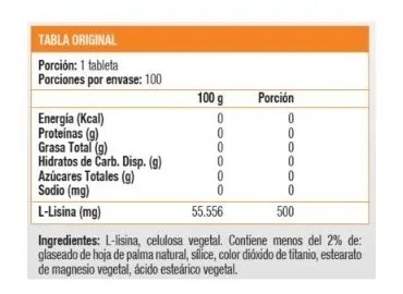 L-lysine 500 Mg - 100 Tab Sundown 2