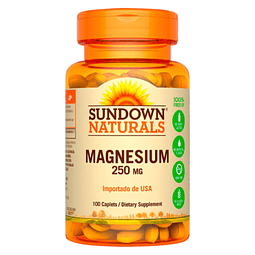 Magnesium 250 Mg 100 Caps - Magnesio Sundown Naturals