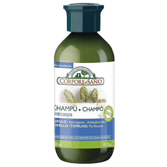Corpore Sano Shampoo Anticaspa Lupulo Bio Certificado 300 Ml