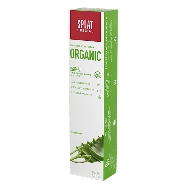 Pasta Dental Splat Organic 75ml Aloe Vera Papaya Calcium