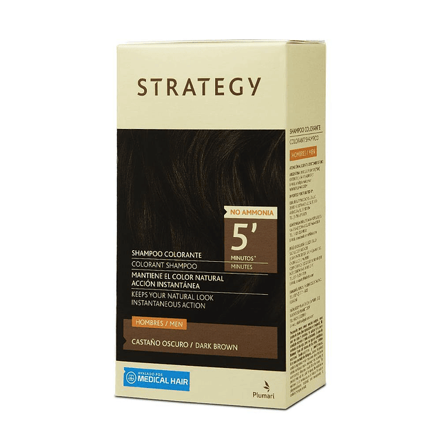 Strategy Shampoo Colorante Castaño Oscuro Efecto Inmediato