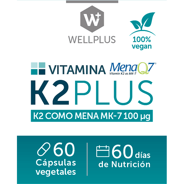 Wellplus D3 Plus 60 Vegana Mena Salud Osea Cardio Cerebro 60