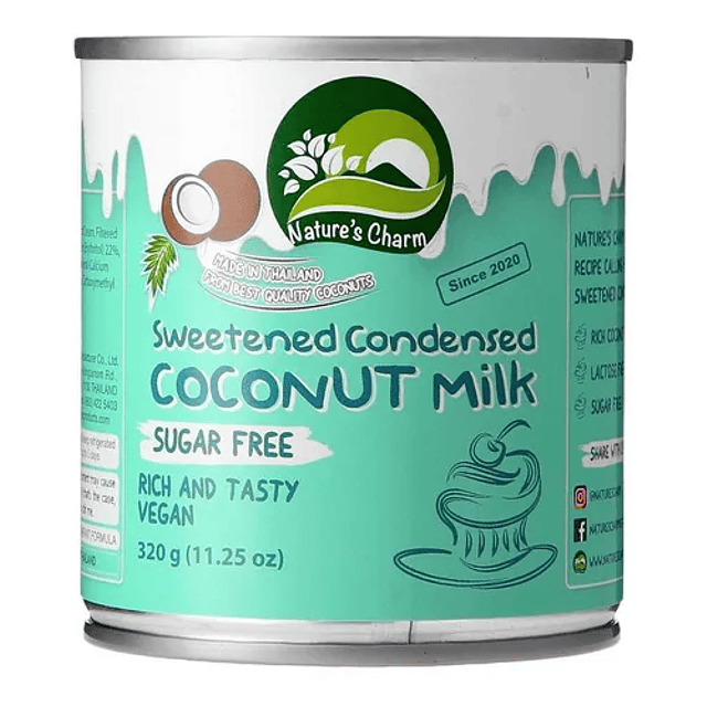 Leche Condensada De Coco Sin Azucar Ni Lactosa Vegan 320g Nature´s Charm