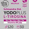 Yodo Plus L Tirosina Wellplus 120 Capsulas Vitamina B6 Vegan