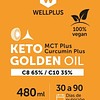 Keto Curcumin Golden Wellplus Oil Mct Plus 480ml. Vegan