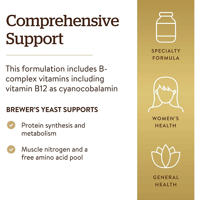 Levadura De Cerveza Complejo Vitamina B Solgar 250 Tabletas BREWERS YEAST