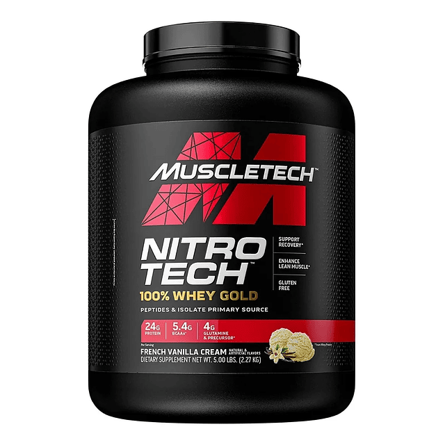 Proteina Nitro Tech Whey Gold 5.5lb Muscletech Bcaa Glutamin