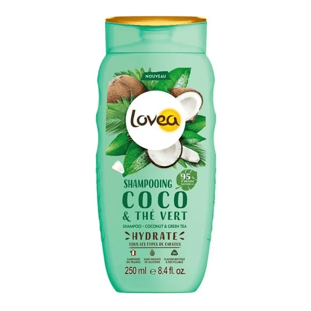 Shampoo Coco Te Verde Te 250 Ml Todo Tipo De Cabello Lovea