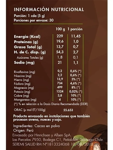 Cacao Health Brota Antioxidante Triptofano Serotonina 150g 3