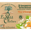 Jabon Extra Suave Flor De Naranja 2x 100 Gr Le Petit Olivier