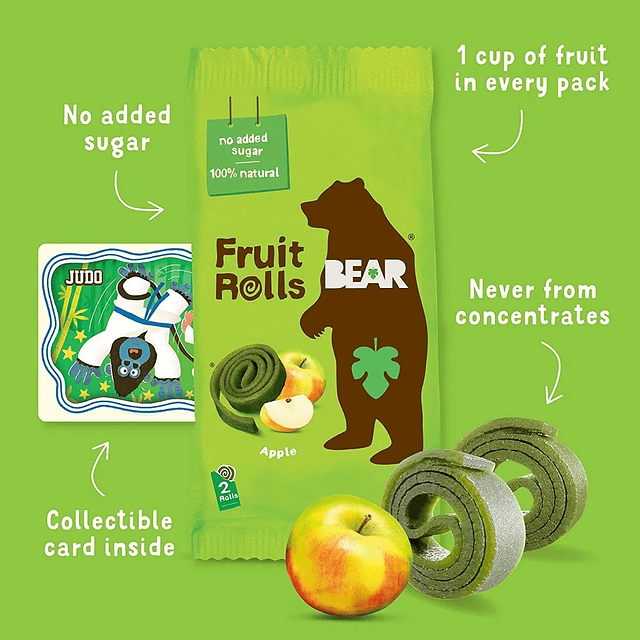 Rollos De Frutas Sin Azucar Snack Saludable Colacion Bear