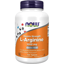 L Arginina 1000mg Aminoacido Doble Strenght 120 Tabletas Now