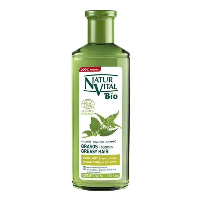 Shampoo Bio Certificado Cabellos Grasos Ortiga Natur Vital