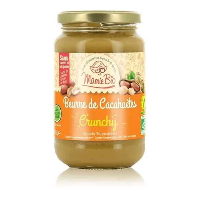 Mantequilla De Mani Crunchy Organica Vegana Mamie Bio 350 Gr