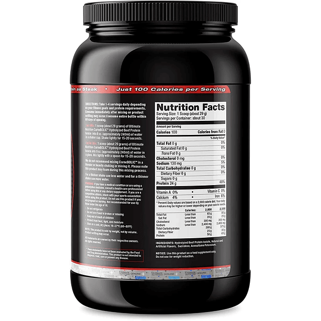 Carnebolic Chocolate Proteina Sin Lactosa Hydrolizada 870g