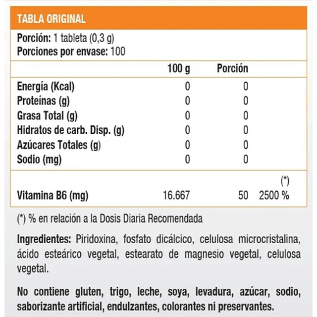 Vitamina B6 50 Mg 100 Comprimidos Solgar Metabolismo Energia