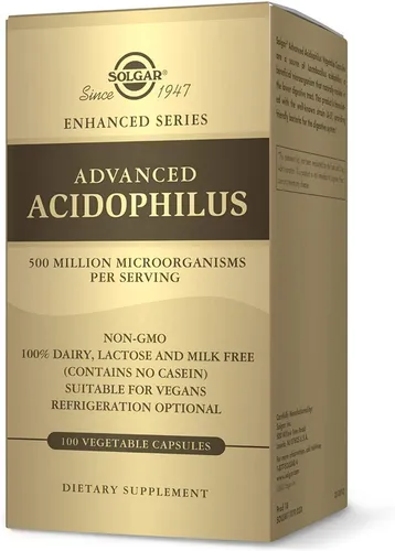 Advanced Acidophilus Plus Probioticos Solgar 100 Capsulas 1