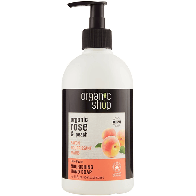 Jabon Liquido De Manos Rosa Y Durazno 500 Ml Organic Shop