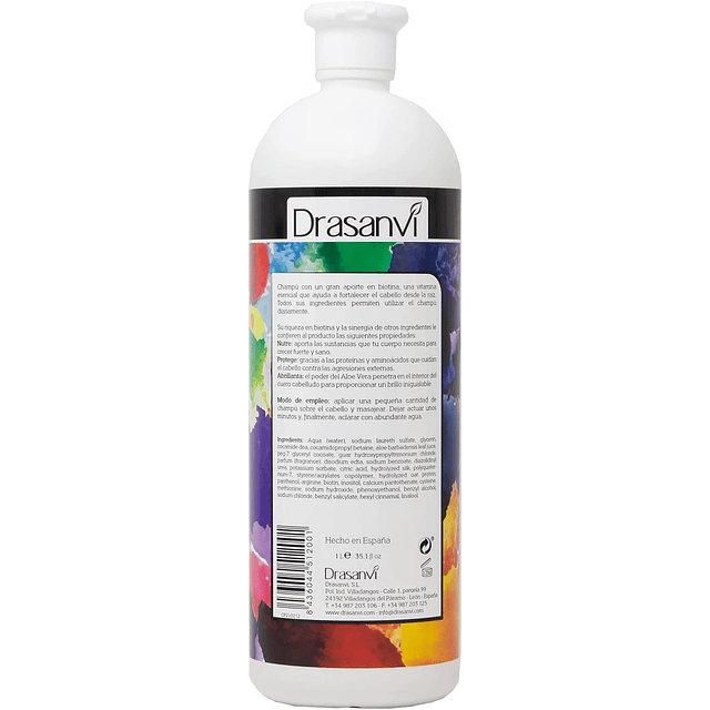 Shampoo Biotina Aloe Inositol Vit B5 Cisteina 1 Lt Drasanvi