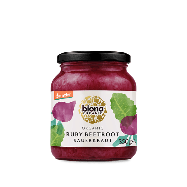 Sauerkraut Organico Chucrut Con Betarraga 350 Grs Biona