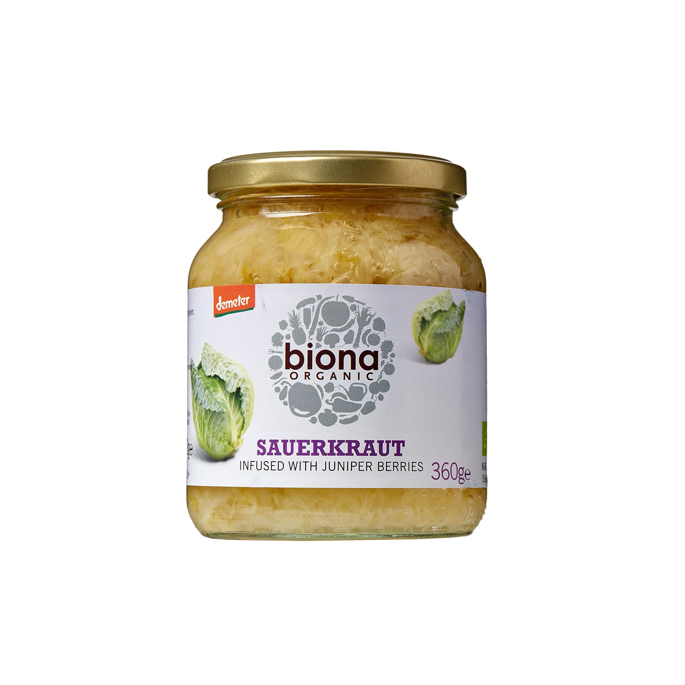 Sauerkraut Organico Chucrut Con Berries Enebro 350 Grs Biona 1