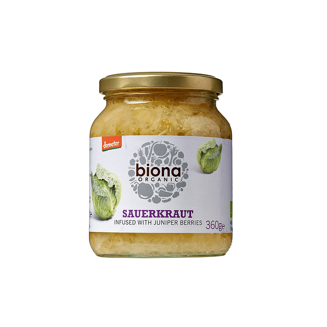 Sauerkraut Organico Chucrut Con Berries Enebro 350 Grs Biona